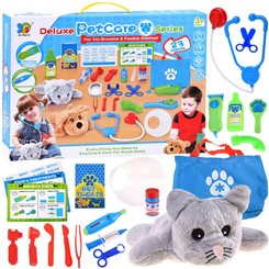 Young vet set, playing at the doctor ZA3188