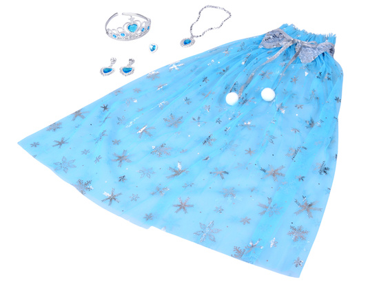 Princess Costume "ICE QUEEN" - Cape and Jewelry Set ZA6028