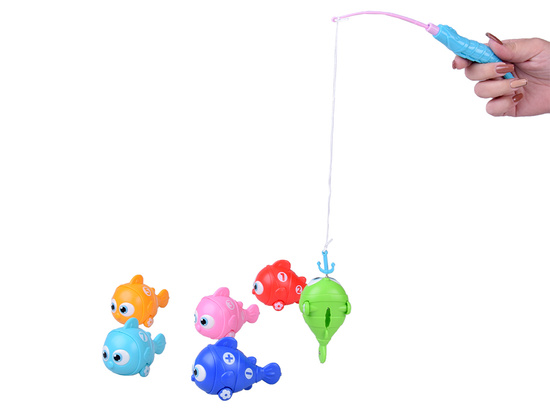 Interactive FISH FAMILY Set + fishing rod and magnet fishing ZA6016
