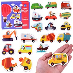 Puzzle jigsaw 23 pieces Vehicles Cars construction machines ZA4750