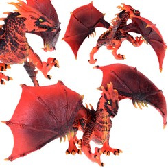 Red Dragon Figurine Majestic dragon with movable wings ZA5021