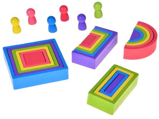 Wooden Montessori puzzle - pieces of different shapes ZA5859