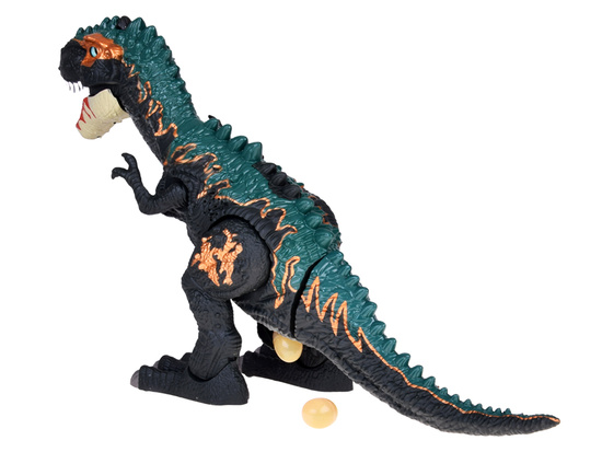 Large robot dinosaur walks, roars, LAYS EGGS, light effects pair ZA5716