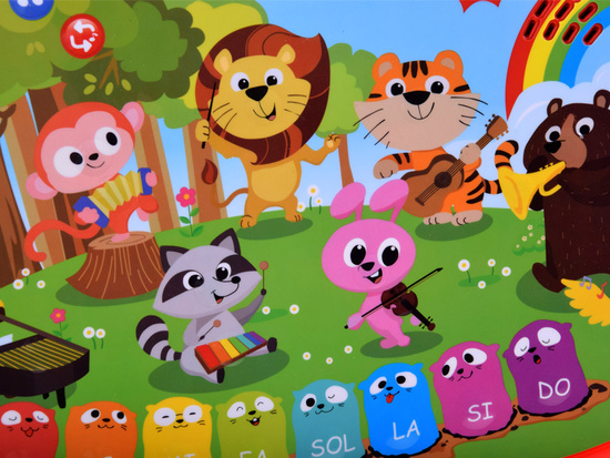 Educational interactive organ with animals, sounds, melodies ZA5955