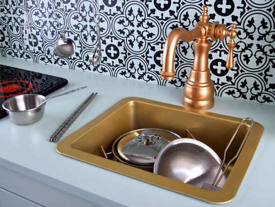 Miętowa drewniana Kuchnia dla dzieci efekty dźwiękowe świetlne ZA4128