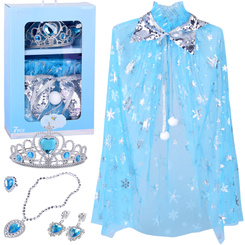 Princess Costume "ICE QUEEN" - Cape and Jewelry Set ZA6028