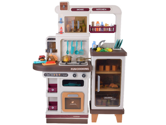 interactive brown kitchen for children + effects: light and sound pair ZA5766