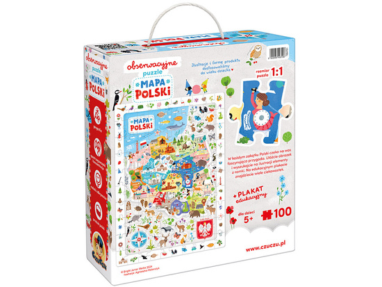 CzuCzu Observation puzzle Map of Poland 100 pieces 5+ poster ZA5561