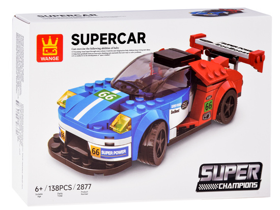 Technical blocks Sports car BLUE-RED 138-piece ZA5744