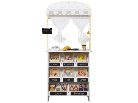 Sklep drewniany dla dzieci Stragan Teatrzyk 2w1  kreatywna zabawa ZA5267 