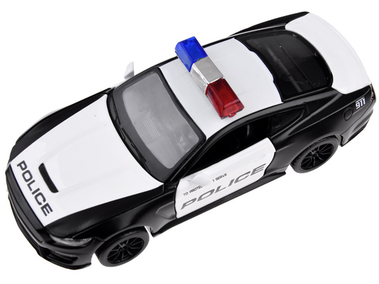 Metal car police Ford Shelby GT350 scale 1:32 lights beacons ZA4610