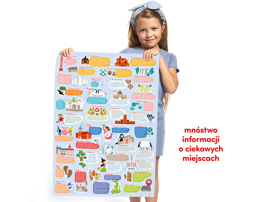 CzuCzu Obserwacyjne puzzle Mapa Polski 100 elementów  5+ plakat  ZA5561