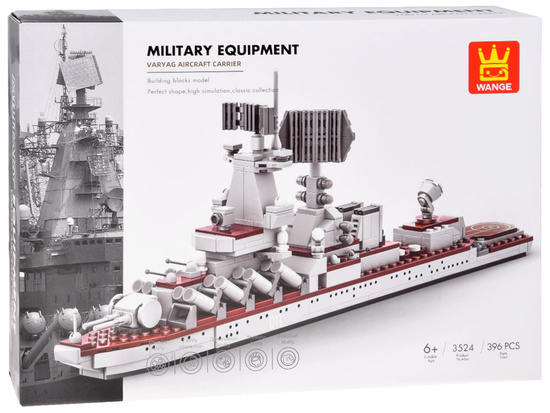 Technical blocks military ship cruiser Varyag 396 pieces ZA5674