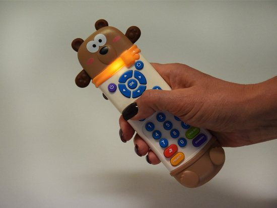 Interactive remote control - 2-in-1 TEDDY BEAR teether for children + funny sounds ZA6017