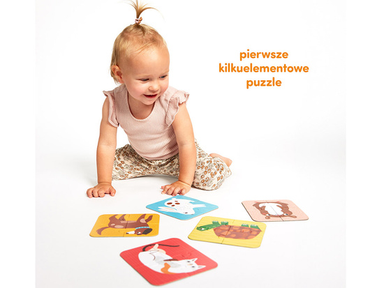 CzuCzu Nasi przyjaciele Puzzle na cztery zwierzątka 5 układanek 2+ ZA5554