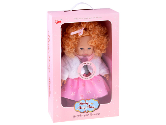 Interactive ALICJA doll 32cm with a shock of blond hair - talks and babbles ZA5841