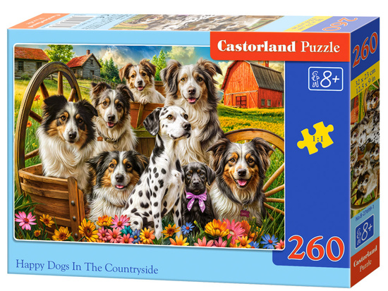 Happy Dogs In The Countryside 260-Piece Puzzle B-27699-1