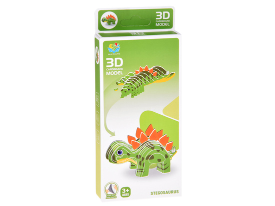Puzzle 3D Kartonowy Model – Dinozaur Stegosaurus DIY Zrób to sam ZA5810