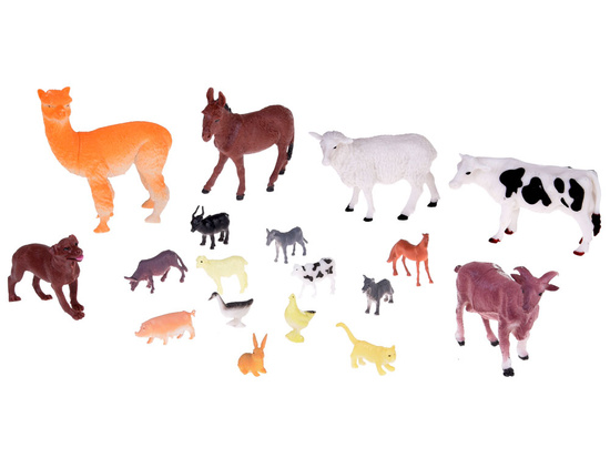 Farm Animals Set Farm Horse Cow Dog Duck 27 pieces ZA5069