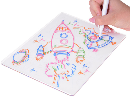 3D Drawing Board with LED Lighting + Markers and Glasses TA0115