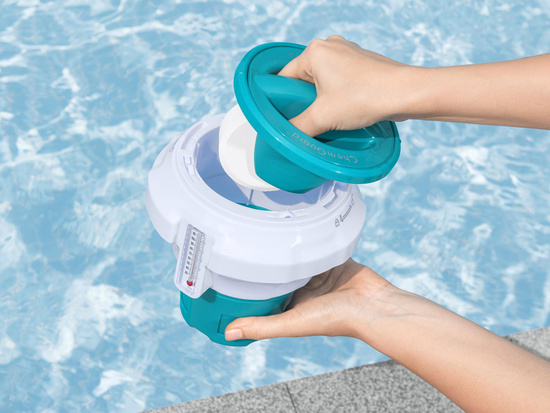 Bestway Chemical Dispenser with Built-in Thermometer Pool Float 58701