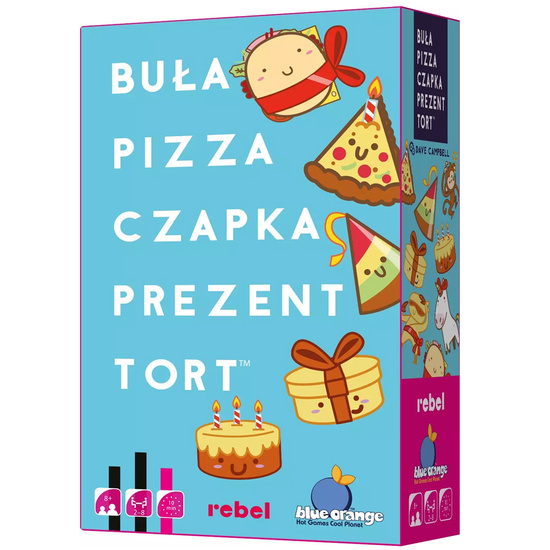 Rebel Dynamiczna gra karciana Buła, Pizza, Czapka, Prezent, Tort GR0836