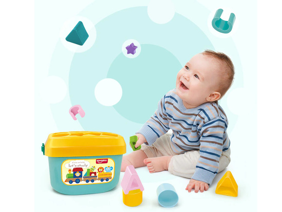 Educational set Bucket blocks letters SORTER 16pcs ZA3803