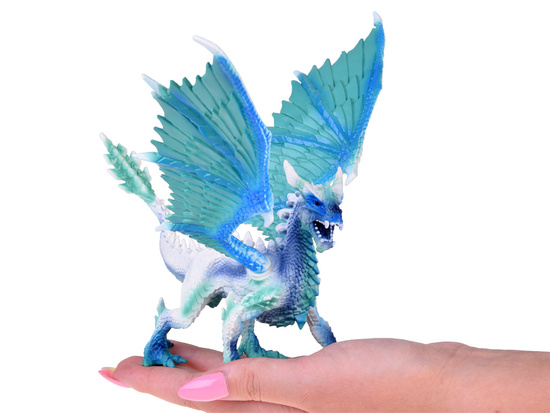 Blue and white Dragon figurine with movable wings ZA5017