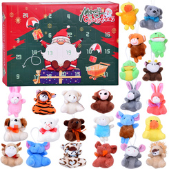 Christmas ADVENT CALENDAR - plush animals pendants ZA5857