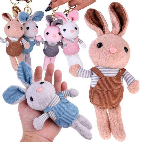 Rabbit in shorts keychain Plush mascot pendant ZA4775