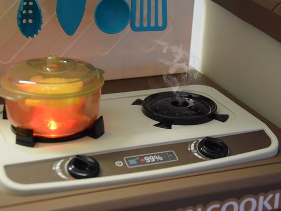 interactive brown kitchen for children + effects: light and sound pair ZA5766