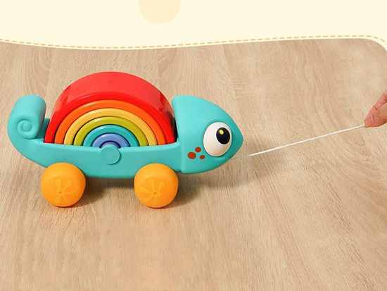 Rainbow chameleon puzzle montessori pyramid ZA4532