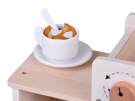 Wooden Coffee Shop Set – Café Playset with Coffee Machine, Cups & Desserts ZA5938