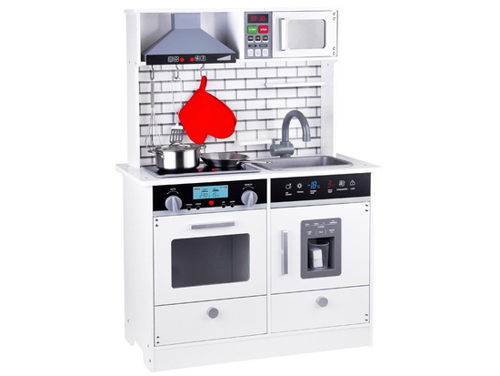 Large wooden kitchen SCANDINAVIAN STYLE Light + sound ACCESSORIES ZA3717