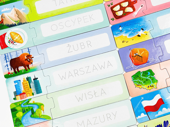 Kapitan Nauka Zestaw edukacyjny. Poznaję Polskę. Książka + puzzle do pisania KS1220
