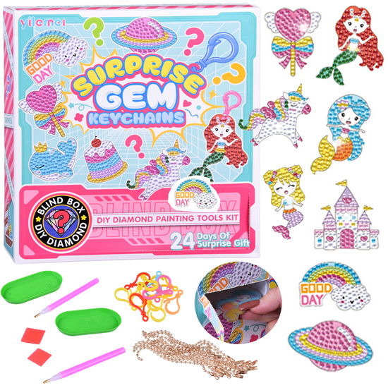 Creative Advent calendar, collage, diamond embroidery, key rings ZA6019