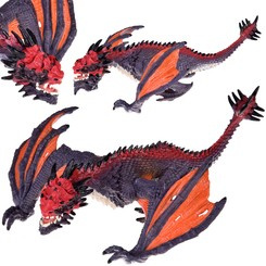 Gray and orange Dragon toy figure 21 cm ZA5022