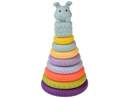Pyramid with studs for arranging alphabet numbers patterns 9 pieces ZA4342