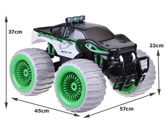 Olbrzymie Auto Monster Snake 4x4 muzyka światła drift 360st. Pilot RC0633