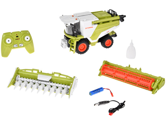 Large Combine Harvester for Corn Grain with SMOKE Light Sound Remote Control RC0716