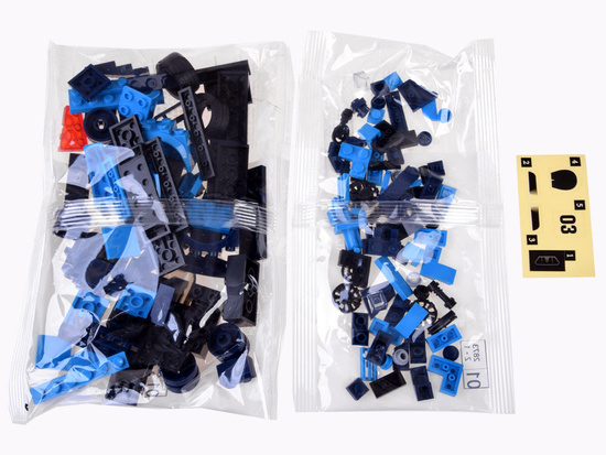 Technical blocks Sports car BLUE 139-pieces + stickers ZA4288