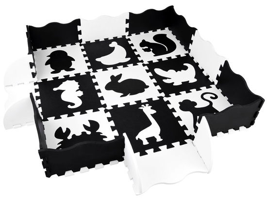 Foam puzzle - contrasting mat for babies ANIMALS ZA4783