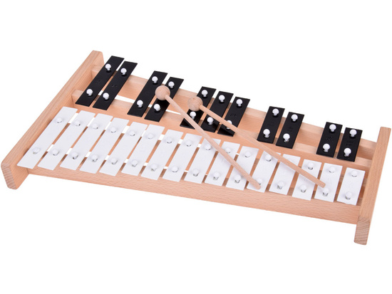 Wooden cymbals chromatic bells 27 tones + sticks IN0179