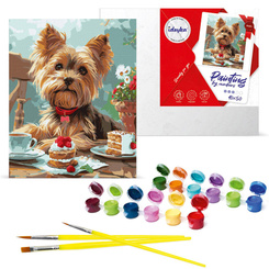 Painting by numbers 40x50 cm KHO6629 Afternoon tea with a Yorkie AP0114