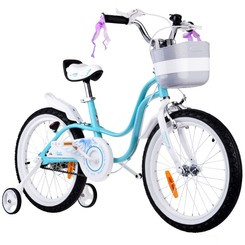 RoyalBaby Rower  dziecięcy 18" Little Swan koszyk kółka boczne  RB18-18