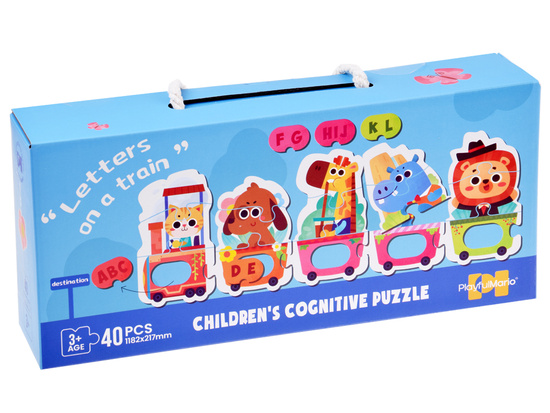 Educational puzzle Train with animals for learning the alphabet, 40 pieces ZA5751