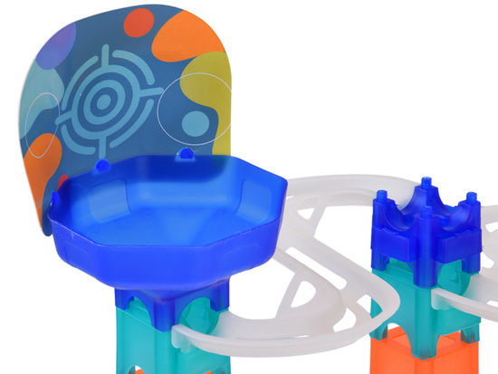 Colorful Marble Run DIY Ball Track with Launcher 58 Pieces ZA5979