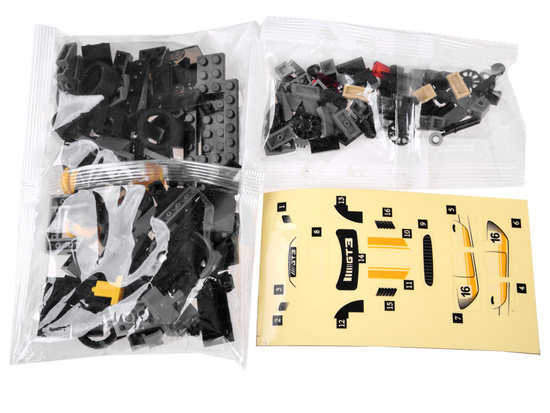 Technical blocks Sports car SILVER 174-pieces + stickers ZA4287