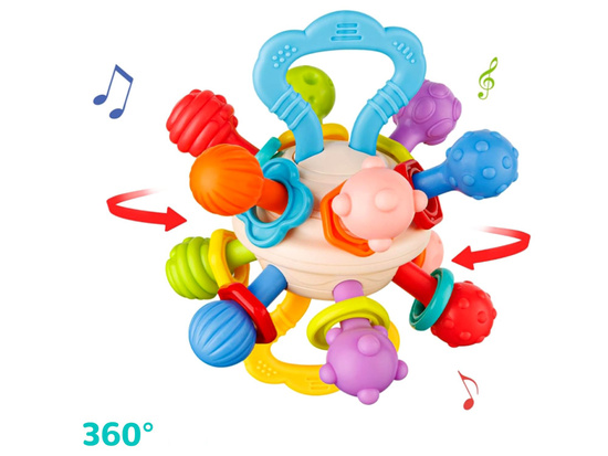 Baby teether Round ball with studs of various textures ZA4997