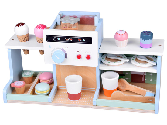 Wooden Coffee Shop & Ice Cream Parlor – Dessert and Ice Cream Playset ZA5937